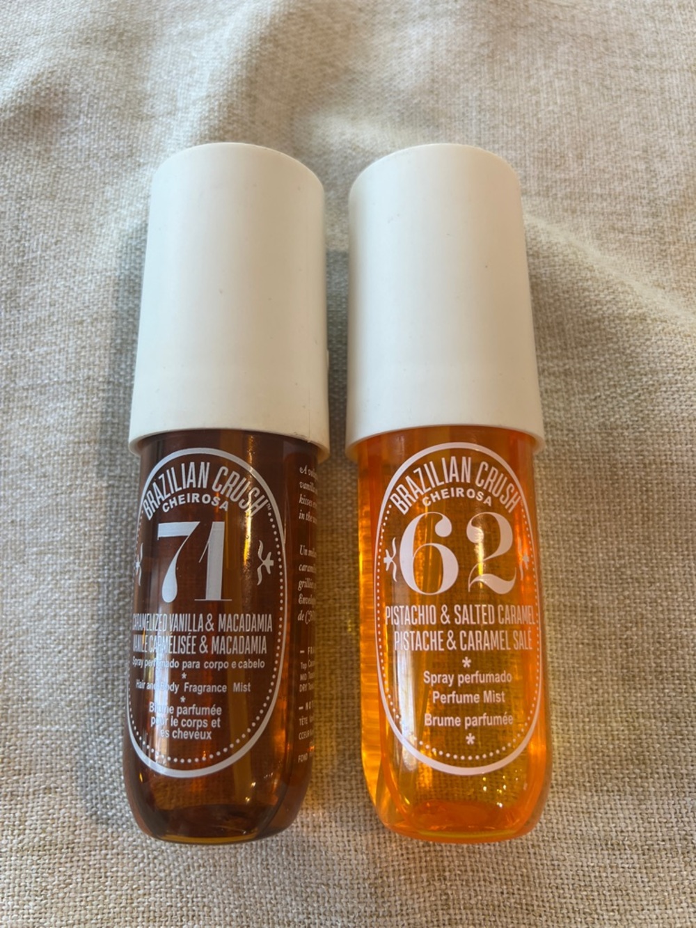 Set of 2 scents Brazilian Crush 62 Pistachio & Salted Caramel Perfume Mist